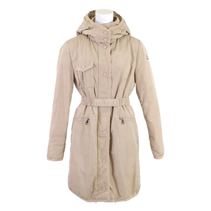 MONCLER Moncler MAUVE/Mauve belted hooded lightweight down coat coat