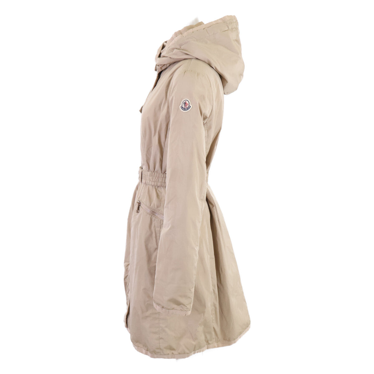 MONCLER Moncler MAUVE/Mauve belted hooded lightweight down coat coat