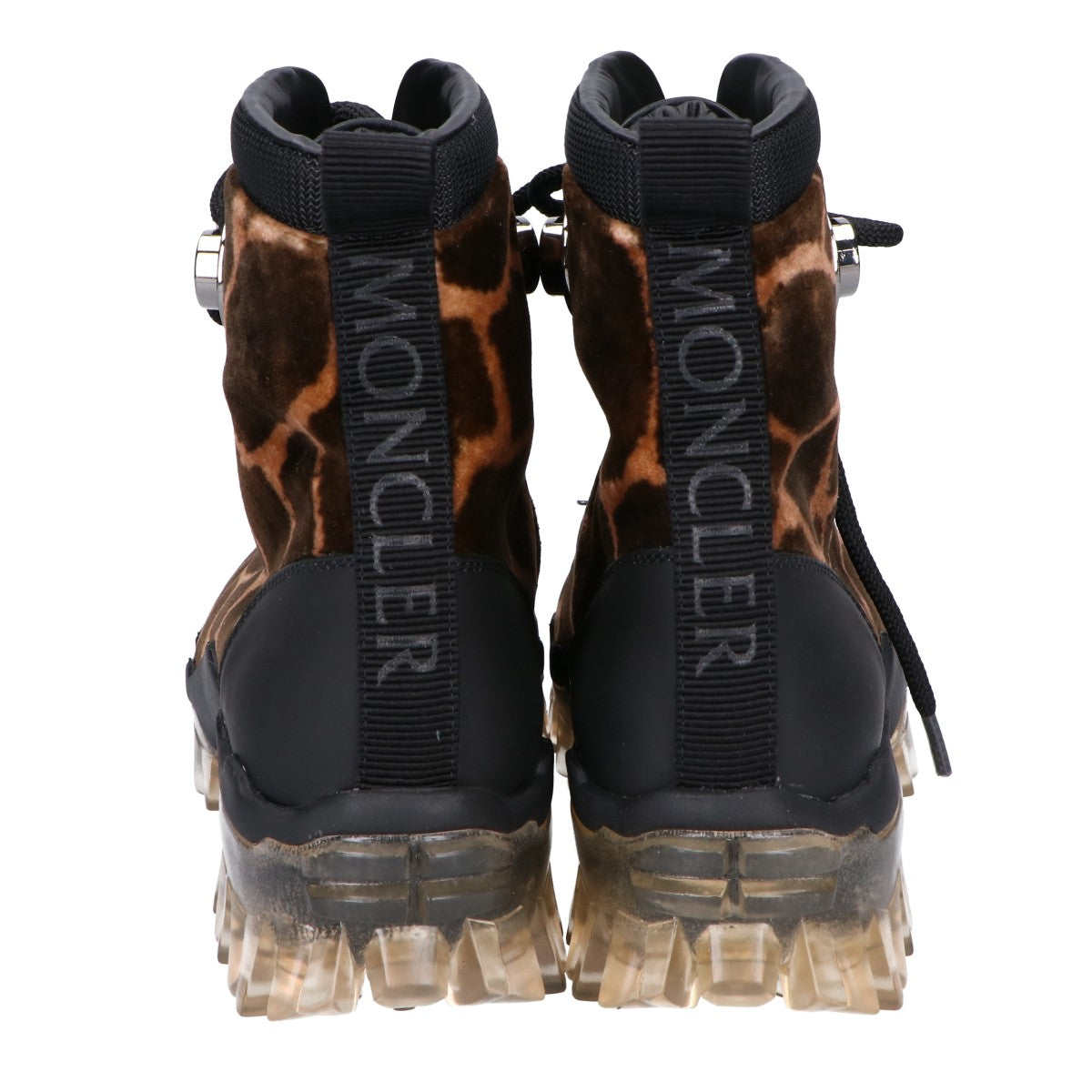 MONCLER モンクレール 【美品】HELIS ヘリス キリンモチーフプリント クリアラバーソール ハイキングブーツ シューズ
