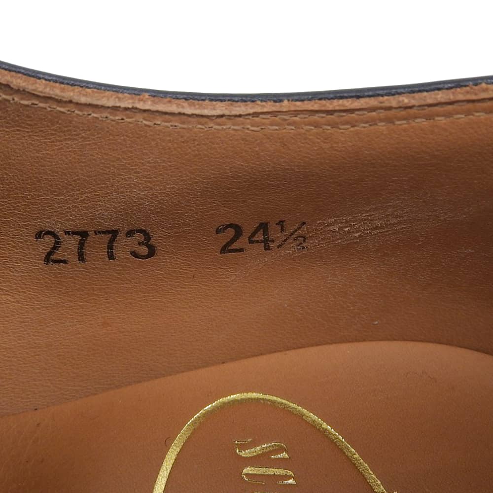 SCOTCH GRAIN スコッチグレイン シャインオアレイン 外羽根クォーターブローグシューズ メンズ ブラック 24 1/2 シューズ