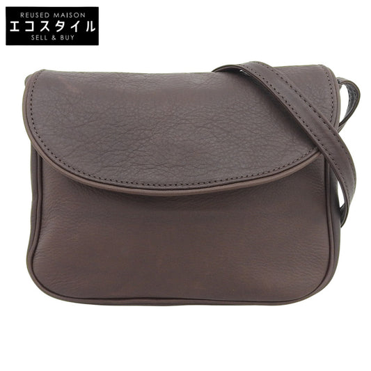 MR.OLIVE ミスターオリーブ IMPERMA LEATHER NEAT レザー ショルダーバッグ レディース ダークブラウン ショルダーバッグ
