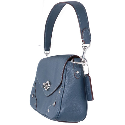 COACH コーチ 【新品同様】CE634 MILLIE ミリー ぺプルレザー ターンロック フラップ ショルダーバッグ