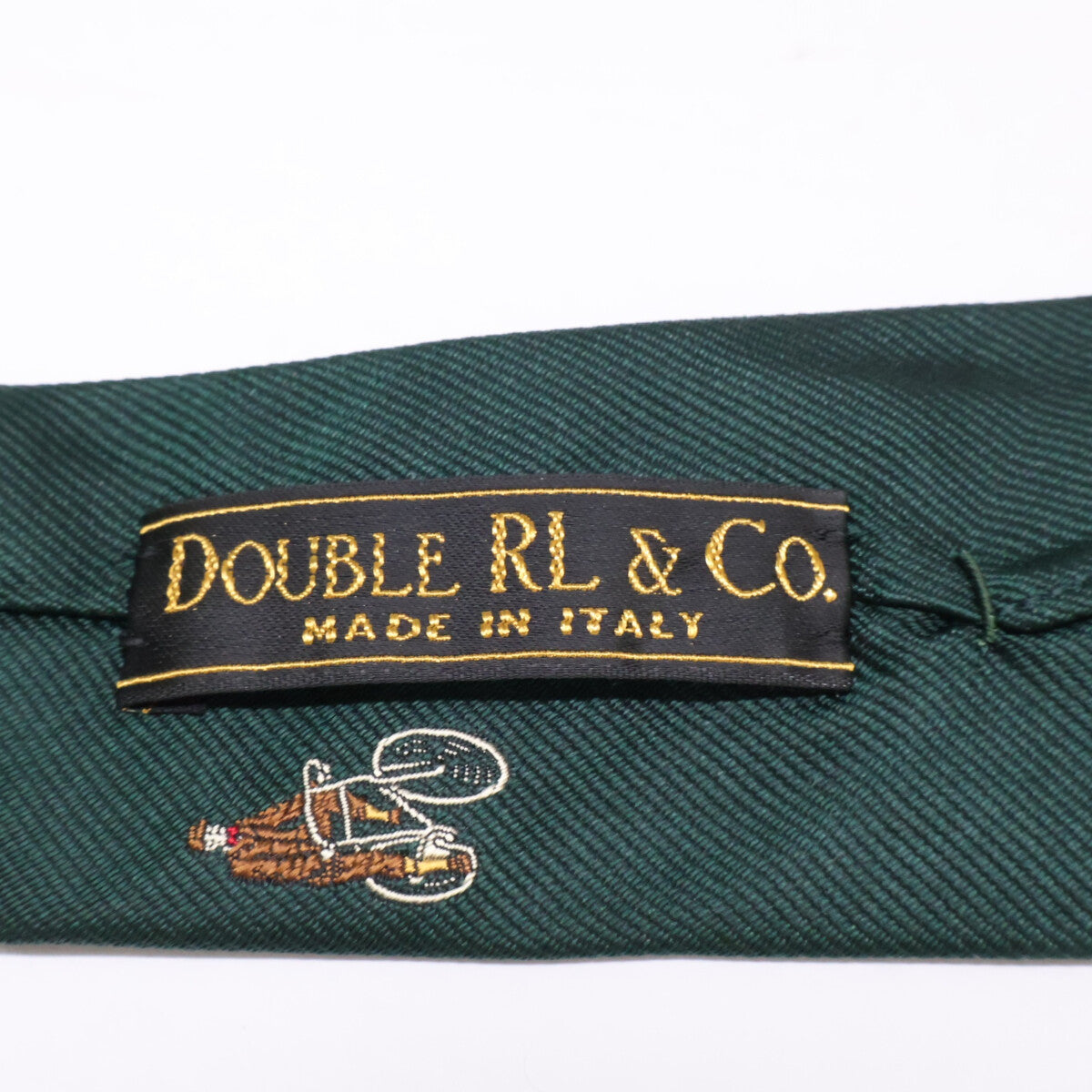 RRL ダブルアールエル 【美品】25SS NKW39020144 イタリア製 自転車柄 シルク ハンドメイド ネクタイ
