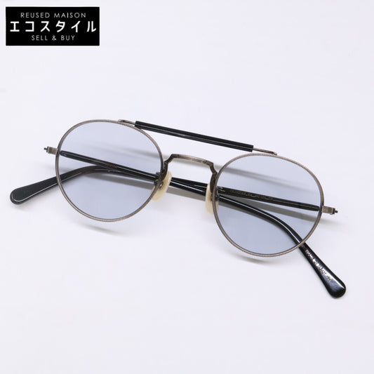 ayame OLDSTAR AV/Oldstar AV Black × Cool Gray Double-Bridge Aviator-Style Sunglasses/Eyewear Sunglasses