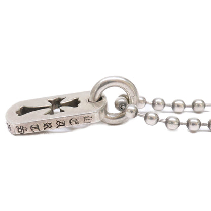 Chrome hearts クロムハーツ 925 タイニー カットアウトクロスドッグタグ ボールチェーンネックレス ネックレス