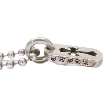 Chrome hearts クロムハーツ 925 タイニー カットアウトクロスドッグタグ ボールチェーンネックレス ネックレス