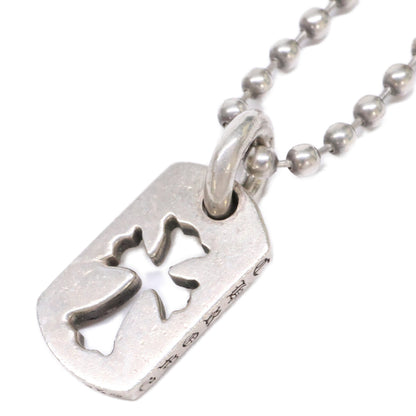Chrome hearts クロムハーツ 925 タイニー カットアウトクロスドッグタグ ボールチェーンネックレス ネックレス