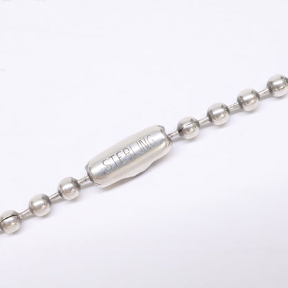 Chrome hearts クロムハーツ 925 タイニー カットアウトクロスドッグタグ ボールチェーンネックレス ネックレス