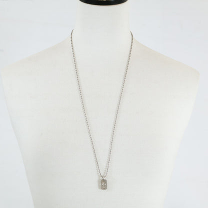 Chrome hearts クロムハーツ 925 タイニー カットアウトクロスドッグタグ ボールチェーンネックレス ネックレス