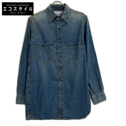 Maison margiela メゾンマルジェラ 【美品/国内正規/24年製】S50DT0042 ヴィンテージ加工 ウォッシュド デニム ロングシャツ トップス