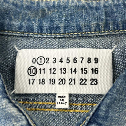 Maison margiela メゾンマルジェラ 【美品/国内正規/24年製】S50DT0042 ヴィンテージ加工 ウォッシュド デニム ロングシャツ トップス