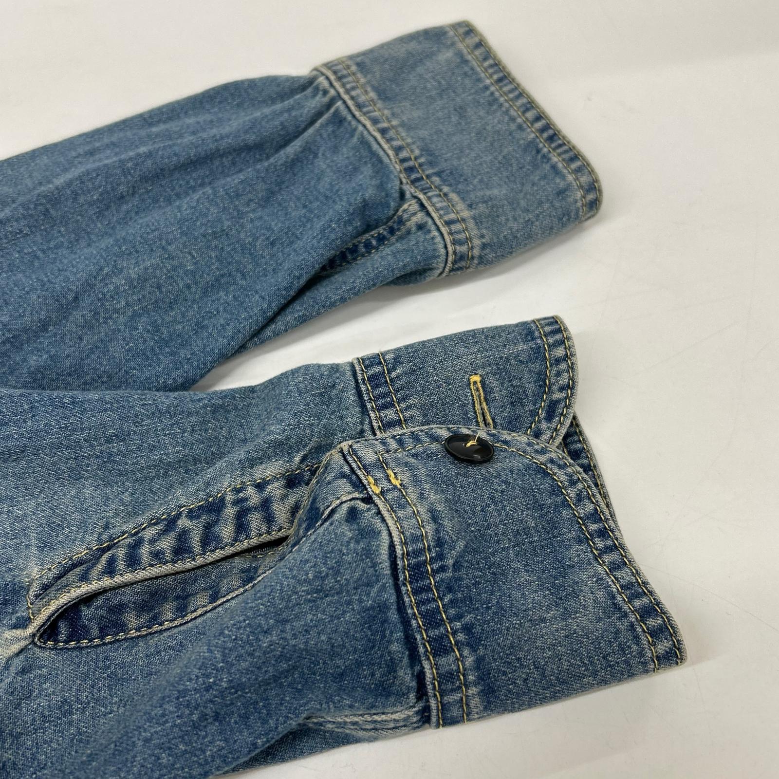 Maison margiela メゾンマルジェラ 【美品/国内正規/24年製】S50DT0042 ヴィンテージ加工 ウォッシュド デニム ロングシャツ トップス