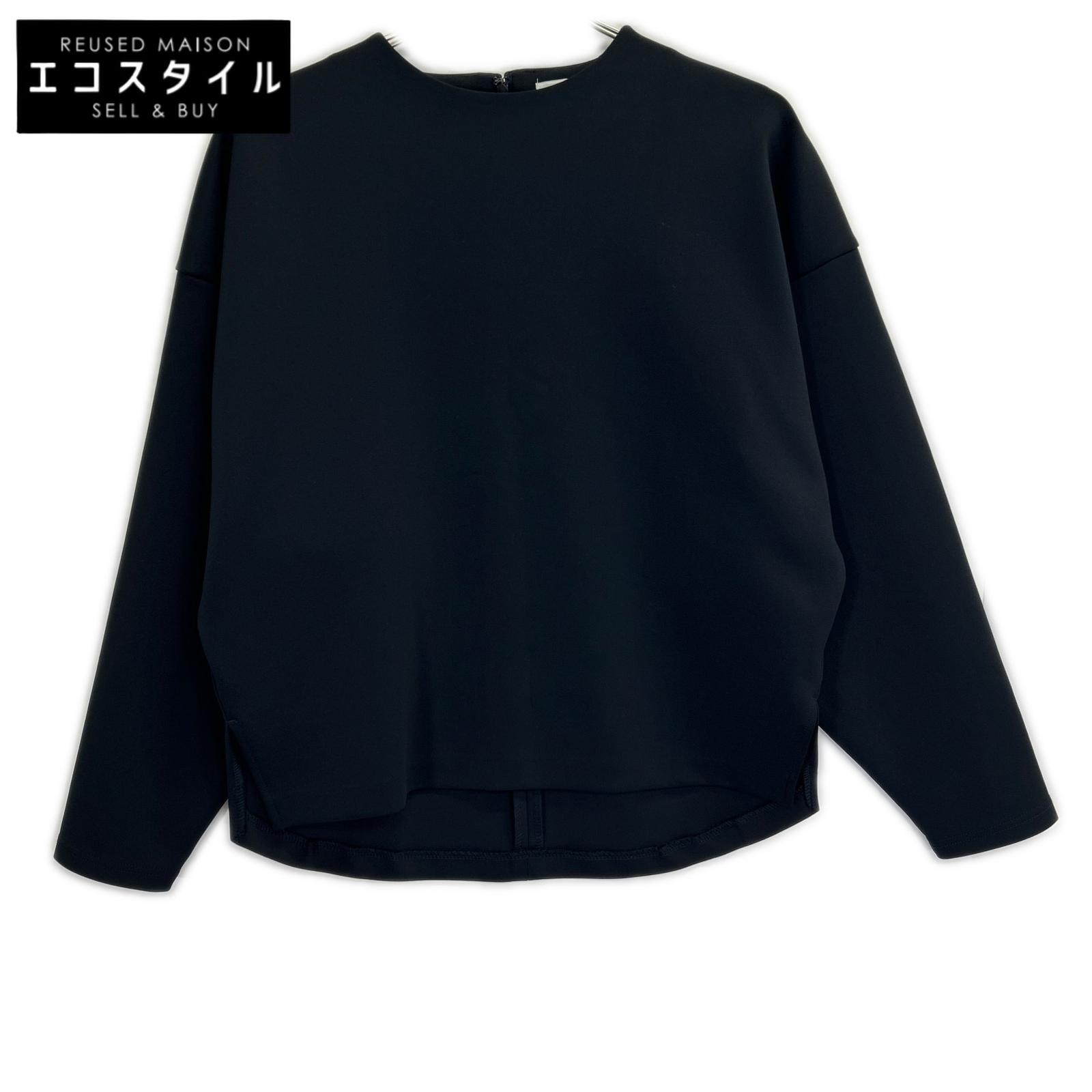 Whim Gazette ウィムガゼット 25SS WGZ1051106A0006 ネイビー サイドスリット ダンボールクルーネックプルオーバー トップス