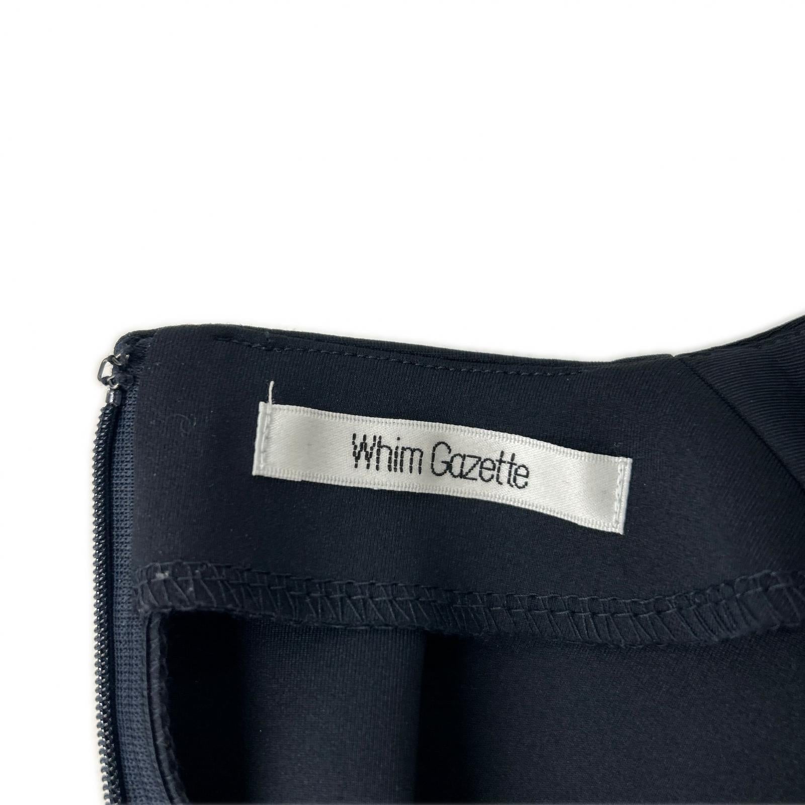 Whim Gazette ウィムガゼット 25SS WGZ1051106A0006 ネイビー サイドスリット ダンボールクルーネックプルオーバー トップス