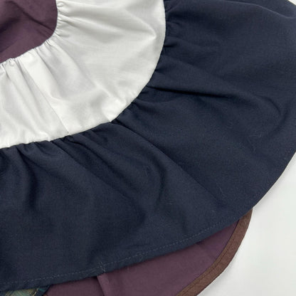 ENFOLD Enfold 24AW 300HA730-1630 White Cotton-Blend Check-Mix Layered Long-Sleeve Design Shirt Tops