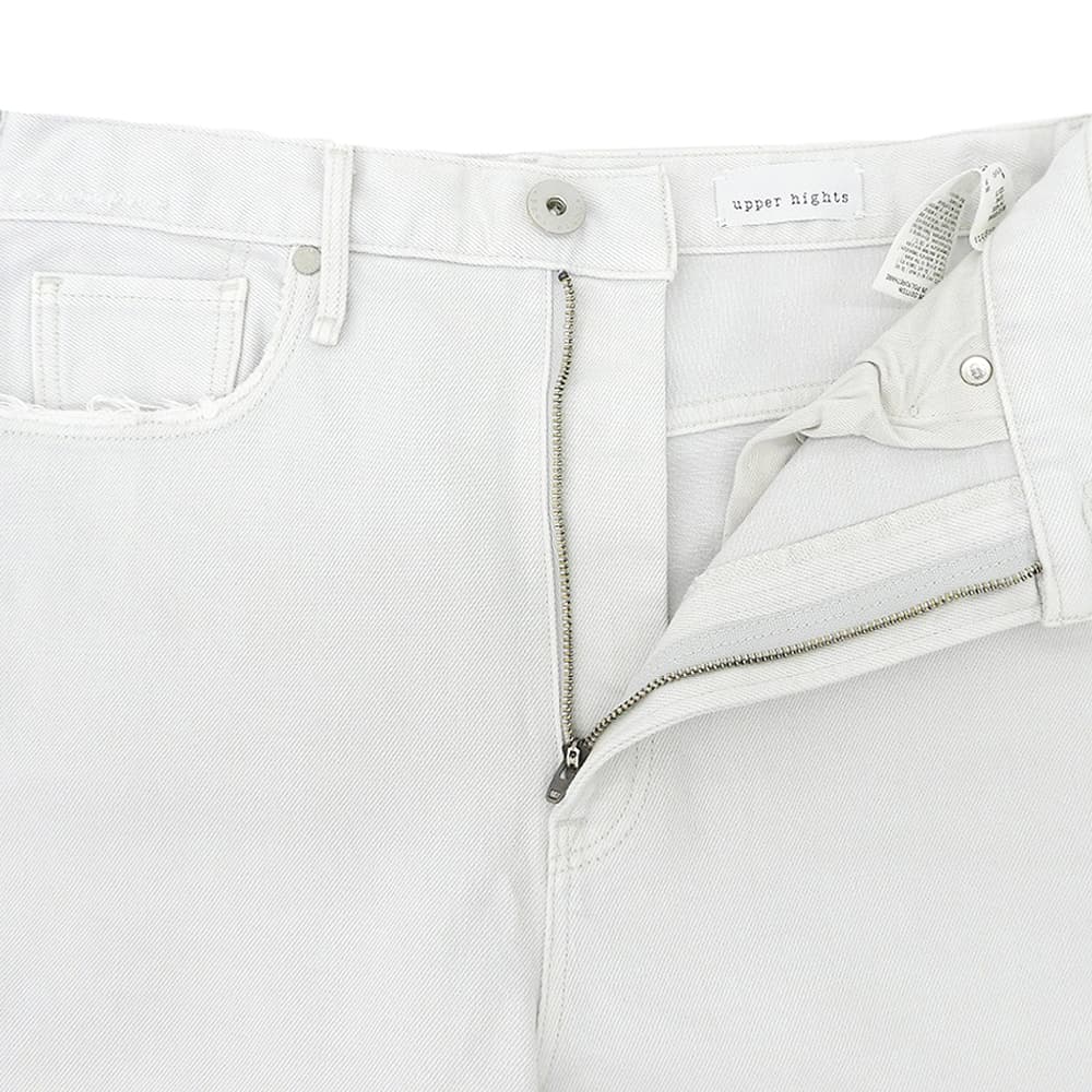 upper hights アッパーハイツ THE MISS BONE テーパードデニムパンツ ボトムス レディース ライトグレー 25 ボトムス