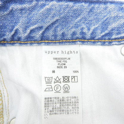 upper hights アッパーハイツ 美品 THE FIG テーパードデニムパンツ ボトムス レディース ライトブルー 25 ボトムス