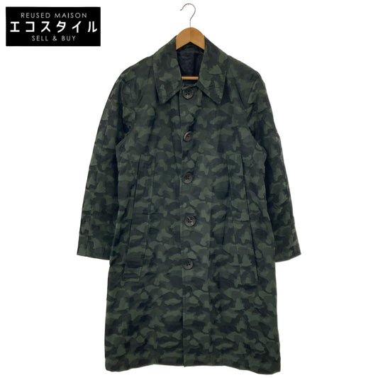 Gabriele Pasini Gabriele Pasini Khaki Camouflage Stand-Collar Nylon Coat Jacket