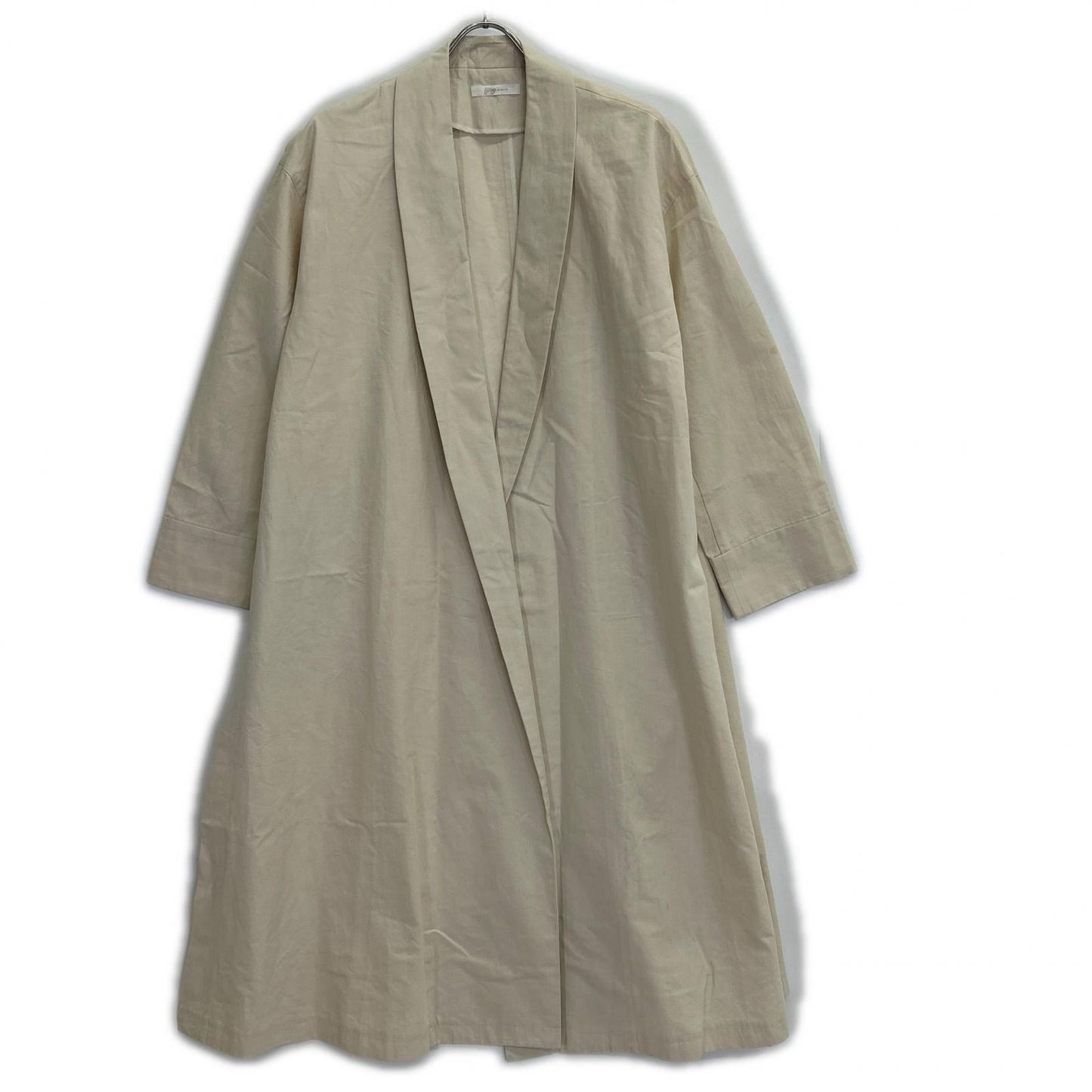 Plage プラージュ ベージュ ショールカラー ボタンレスオーバーコート コート