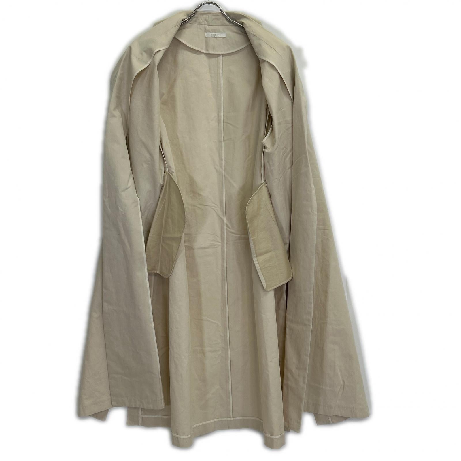 Plage プラージュ ベージュ ショールカラー ボタンレスオーバーコート コート