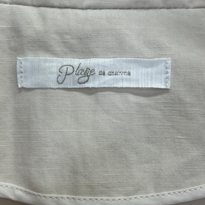 Plage プラージュ ベージュ ショールカラー ボタンレスオーバーコート コート