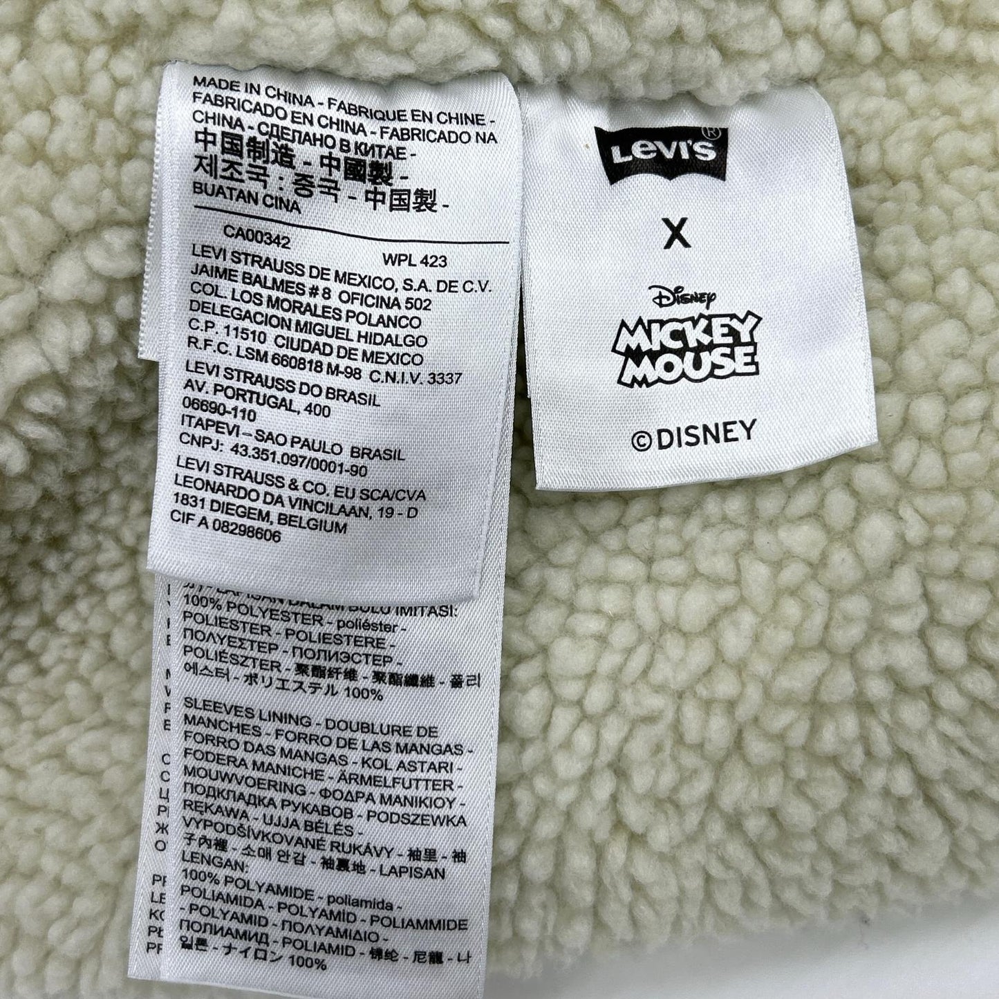 LEVI'S リーバイス 【×ミッキーマウス】16365-0086 ライトブルー 裏地ボアデニムジャケット ジャケット