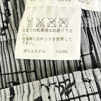 PLEATS PLEASE プリーツプリーズ PP71-JG714 グレー コミックイラストロングスカート スカート