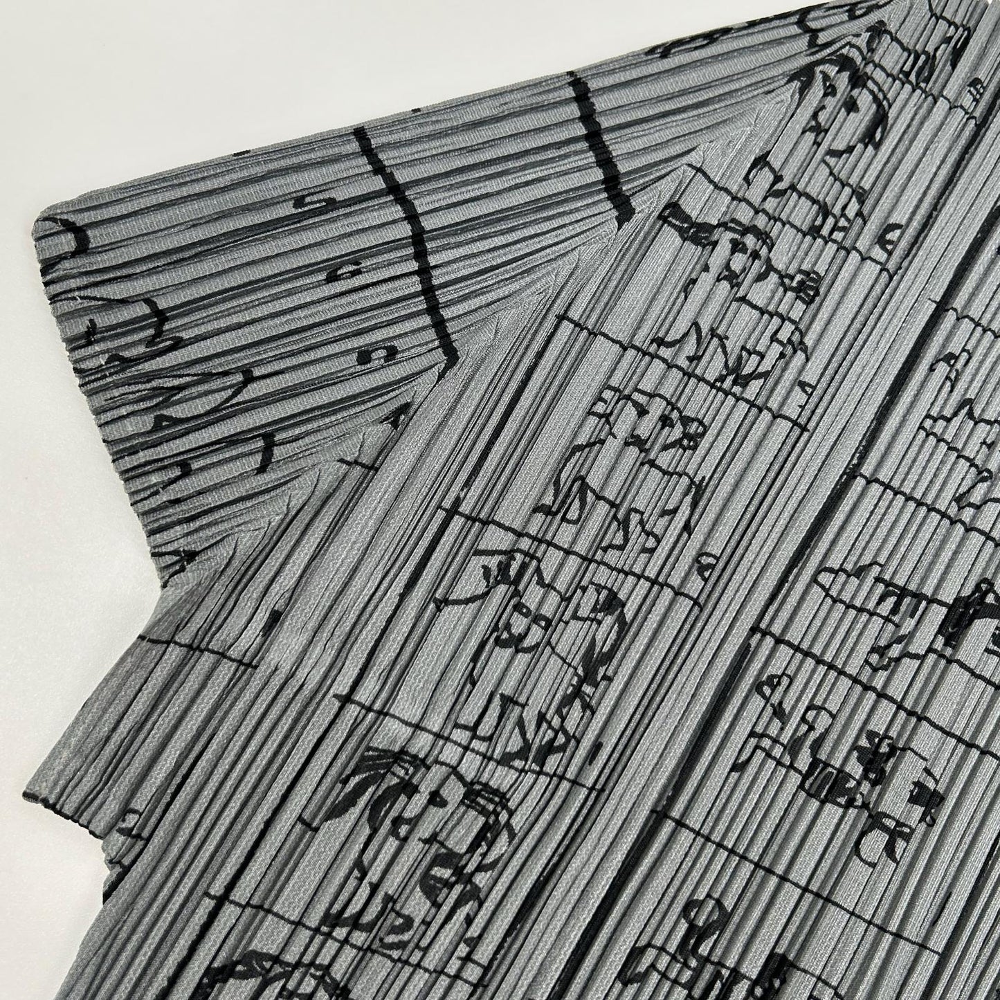 PLEATS PLEASE プリーツプリーズ PP71-JK716 グレー コミックイラストモックネック半袖カットソー トップス