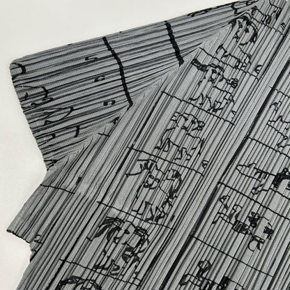 PLEATS PLEASE プリーツプリーズ PP71-JK716 グレー コミックイラストモックネック半袖カットソー トップス