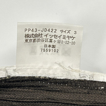 PLEATS PLEASE プリーツプリーズ PP43-JD422 ブラウン ラインデザインショールカラージャケット ジャケット