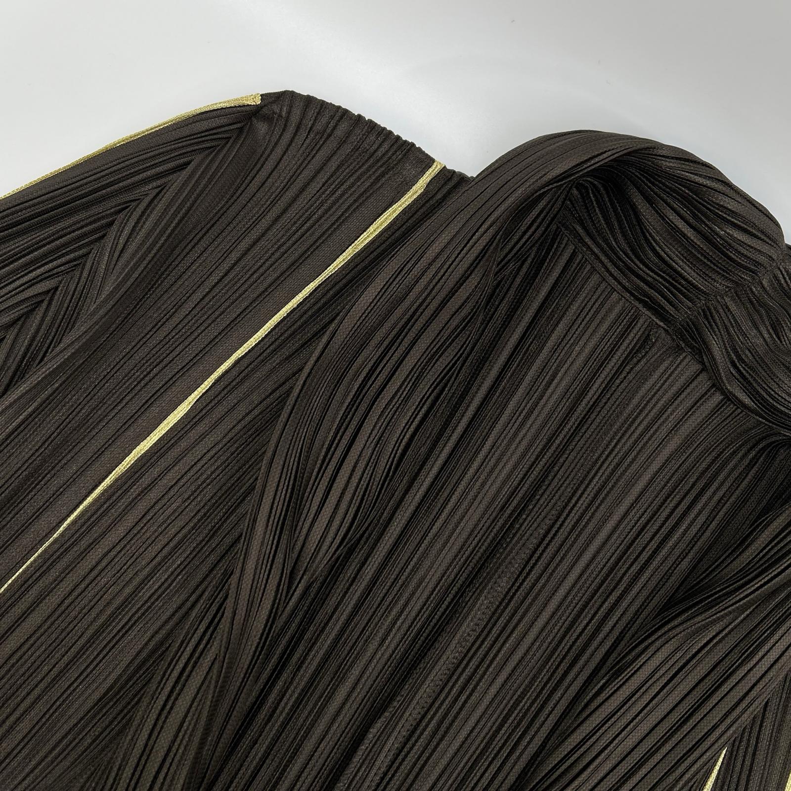 PLEATS PLEASE プリーツプリーズ PP43-JD422 ブラウン ラインデザインショールカラージャケット ジャケット