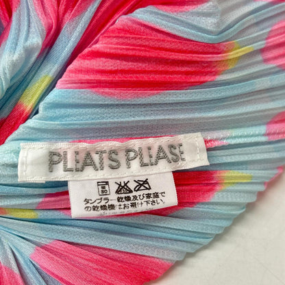 PLEATS PLEASE プリーツプリーズ PP06-JJ202 花びら柄 プリーツ 半袖ブラウス トップス
