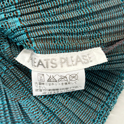 PLEATS PLEASE プリーツプリーズ 【美品】PP22-JJ832 総柄 プリーツ 半袖ブラウス トップス