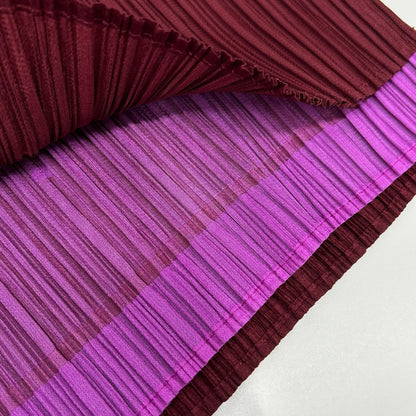 PLEATS PLEASE プリーツプリーズ PP61-JK522 ボルドー×パープル 星座カッティングモックネック長袖カットソー トップス