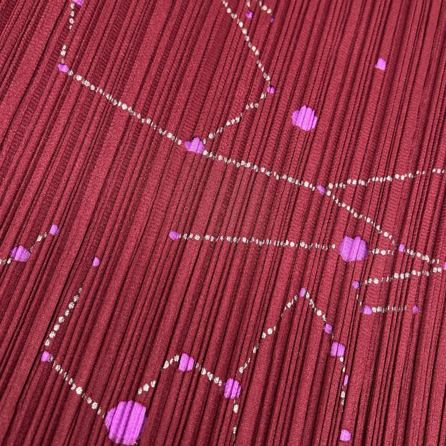 PLEATS PLEASE プリーツプリーズ PP61-JK522 ボルドー×パープル 星座カッティングモックネック長袖カットソー トップス