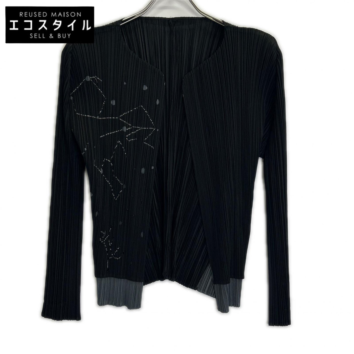 PLEATS PLEASE プリーツプリーズ 【美品】PP61-JG524 プリーツ 星座カッティング レイヤード カーディガン トップス