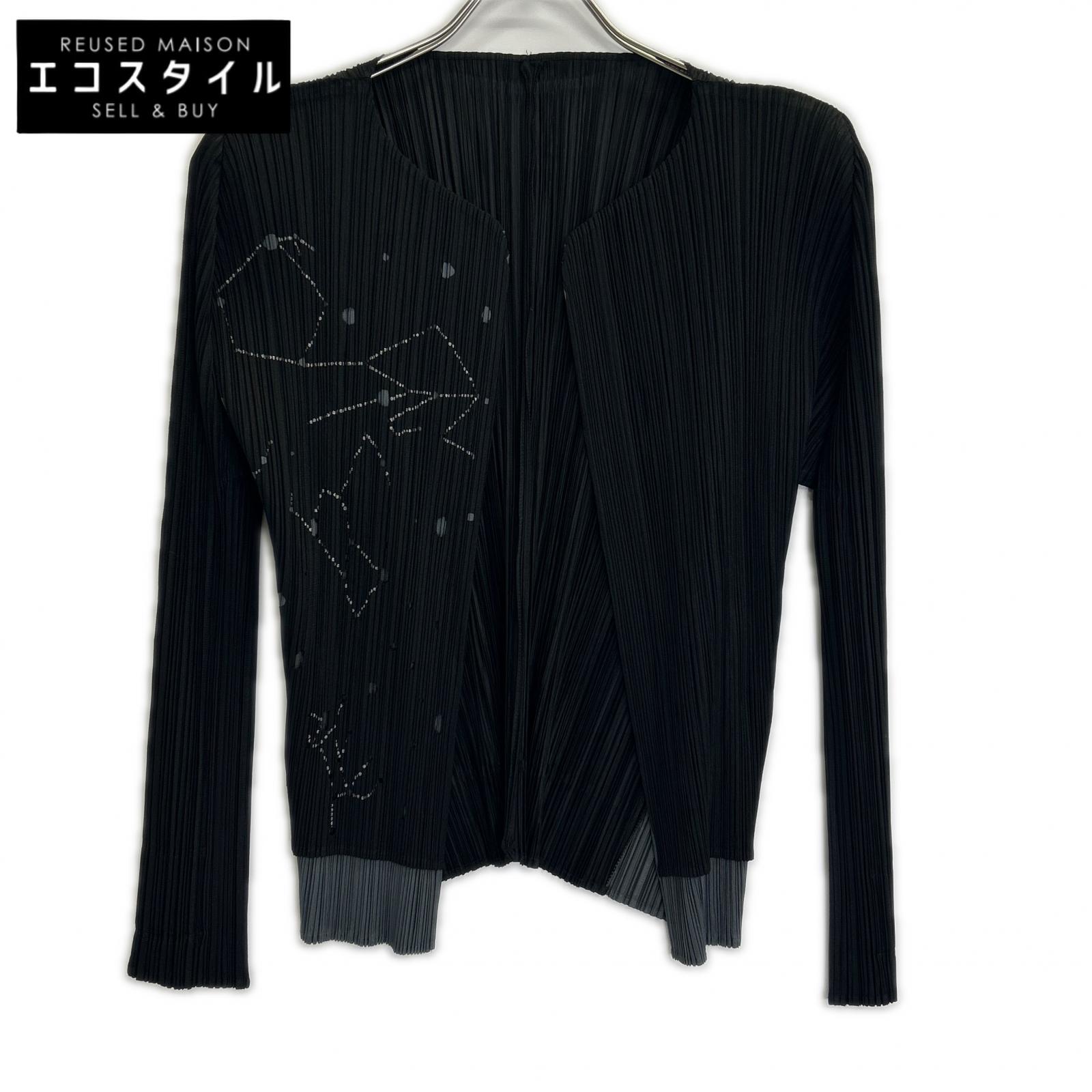 PLEATS PLEASE プリーツプリーズ 【美品】PP61-JG524 プリーツ 星座カッティング レイヤード カーディガン トップス