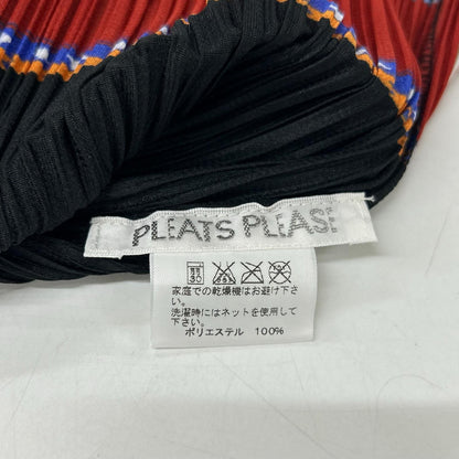 PLEATS PLEASE プリーツプリーズ 【美品】PP43-JJ772 プリーツ メリーゴーランド アニマルプリント 七分袖ブラウス トップス