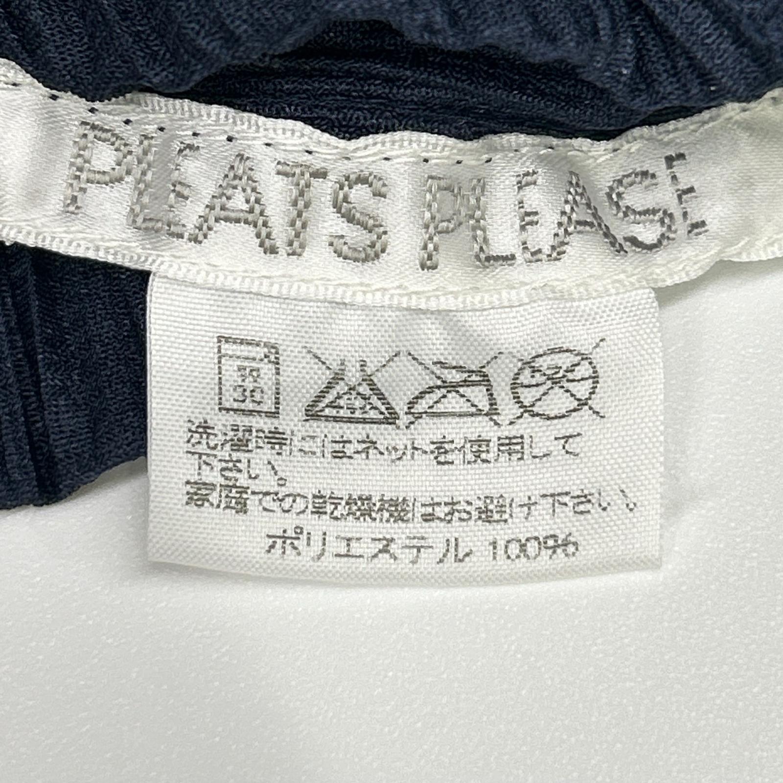 PLEATS PLEASE プリーツプリーズ PP41-JH744 ネイビー 幾何学模様ノースリーブワンピース ワンピース