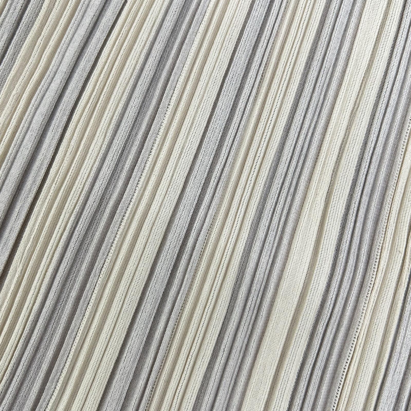 PLEATS PLEASE プリーツプリーズ PP71-JG644 アイボリー×ライトグレー ストライプロングスカート スカート