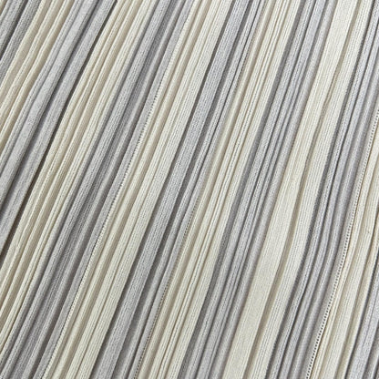 PLEATS PLEASE プリーツプリーズ PP71-JG644 アイボリー×ライトグレー ストライプロングスカート スカート