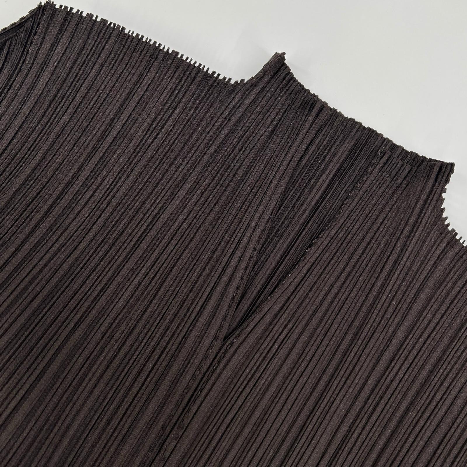 PLEATS PLEASE プリーツプリーズ PP33-JK202 ブラウン Vネックモックネック変形長袖カットソー トップス