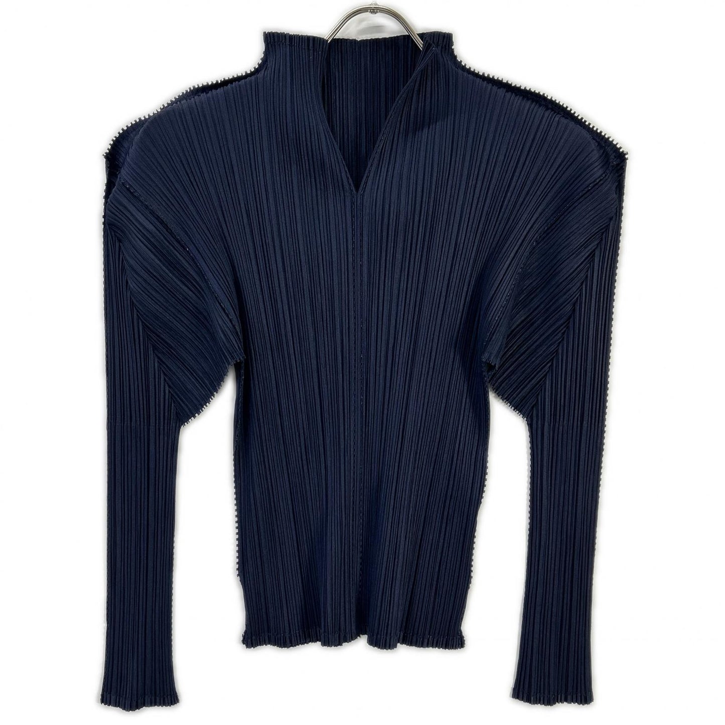 PLEATS PLEASE プリーツプリーズ PP33-JK202 ダークネイビー Vネックモックネック変形長袖カットソー トップス