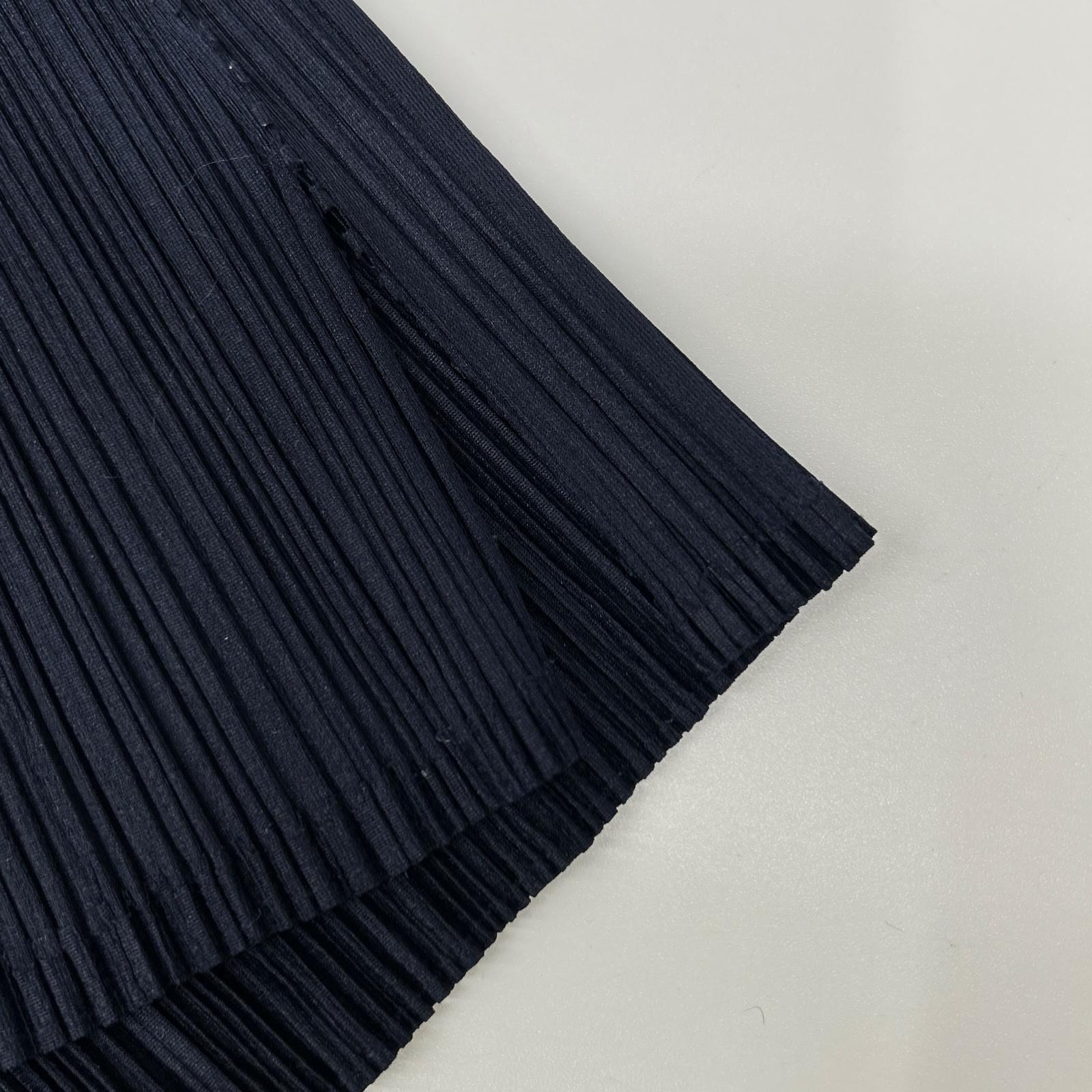 PLEATS PLEASE プリーツプリーズ PP33-JG205 ダークネイビー ミニフリンジロングスカート スカート