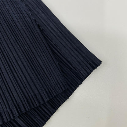 PLEATS PLEASE プリーツプリーズ PP33-JG205 ダークネイビー ミニフリンジロングスカート スカート