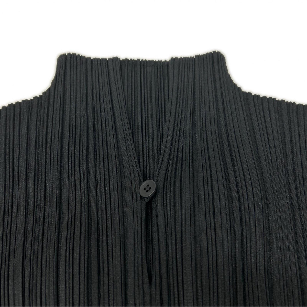 PLEATS PLEASE [excellent condition] PP81-JK502 pleated key-neck long-sleeve top with hem musical-note design, top