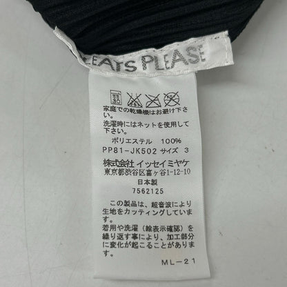 PLEATS PLEASE プリーツプリーズ 【美品】PP81-JK502 プリーツ 裾音符デザイン キーネック 長袖カットソー トップス