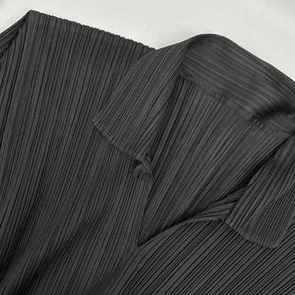 PLEATS PLEASE プリーツプリーズ PP04-JK606 グレー 襟付き変形長袖カットソー トップス