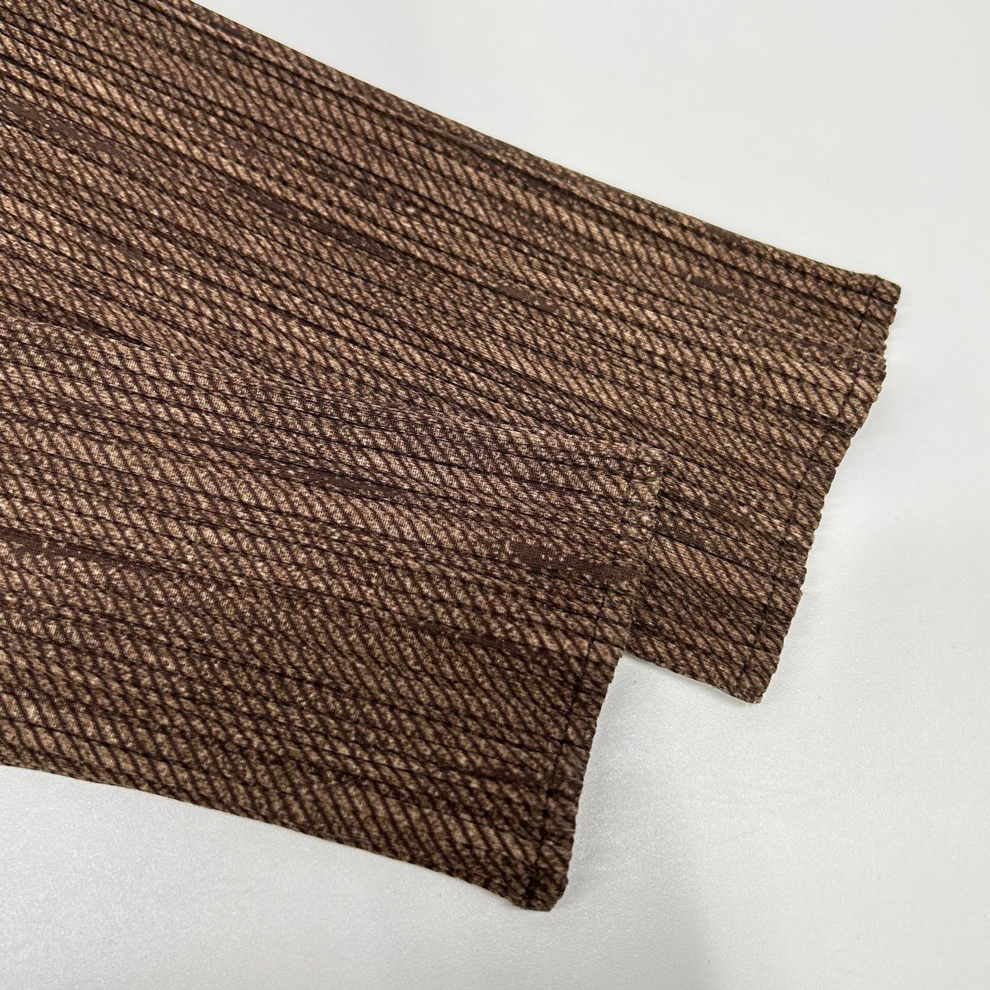 PLEATS PLEASE PP63-JK206 Brown Collared Asymmetrical Long-Sleeve Top Top