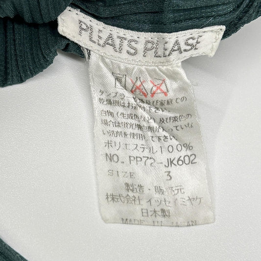 PLEATS PLEASE プリーツプリーズ PP72-JK602 グリーン クルーネック長袖カットソー トップス